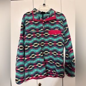 Patagonia Synchilla Pink & Teal Aztec